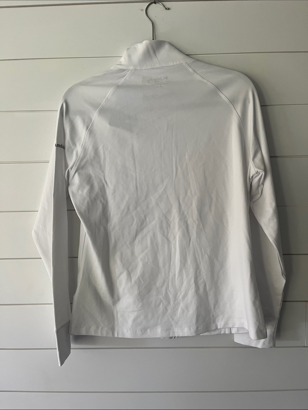 Columbia Women's White Full-Zip Omni-wick Green Keeper Golf Jacket - Picture 3 of 3